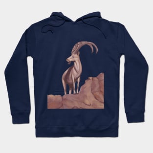 Mountain Goat on the rocks Hoodie